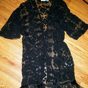 Maurices lacy kimono size large